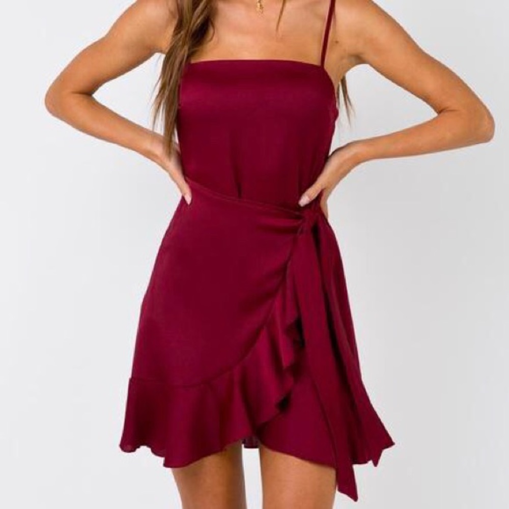 Princess Polly Aleutian Wine Mini Dress